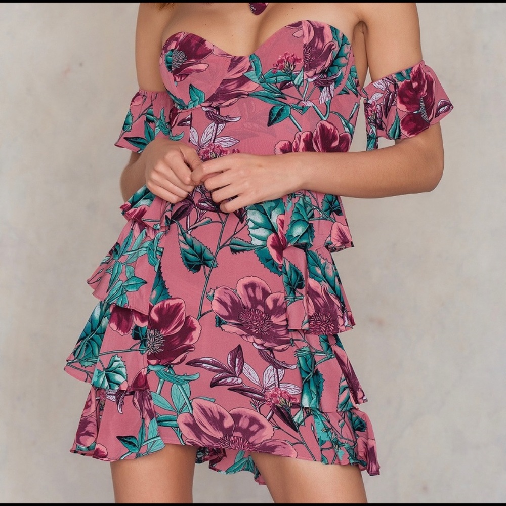 For Love & Lemons Flamenco Strapless Dress